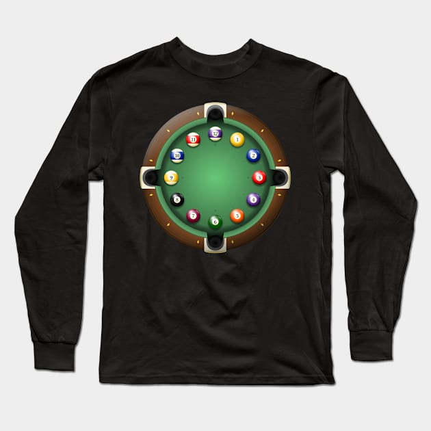 Time to play pool Long Sleeve T-Shirt by ojovago